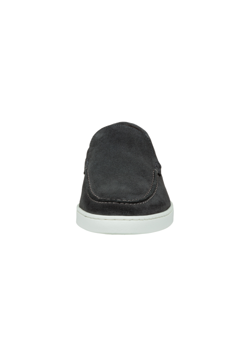 Lugano Slipper aus hell grau Veloursleder