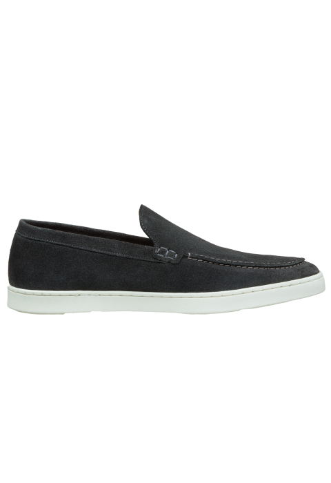 Lugano Slipper aus hell grau Veloursleder