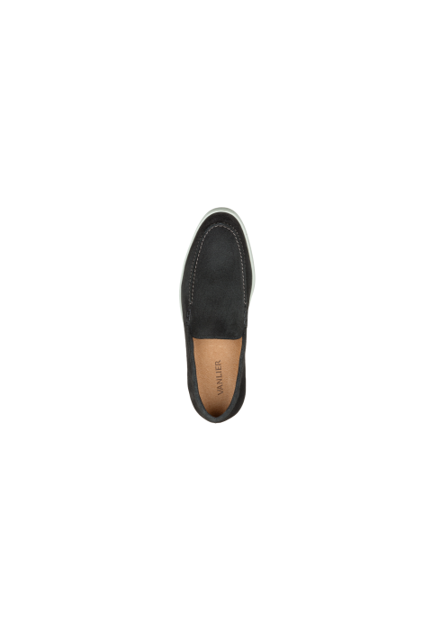 Lugano Slipper aus hell grau Veloursleder