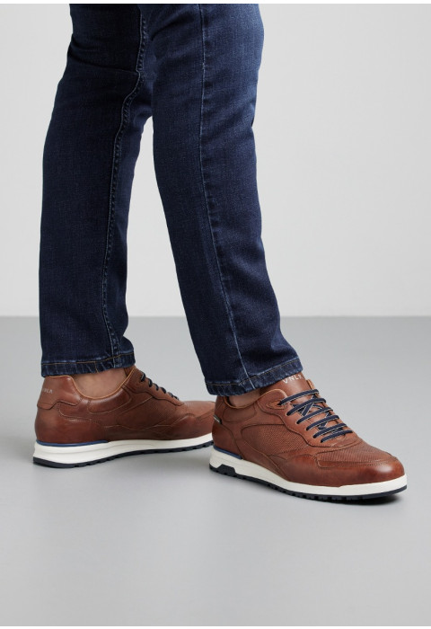 Ravello-Sneaker aus Glattleder in Hellcognac