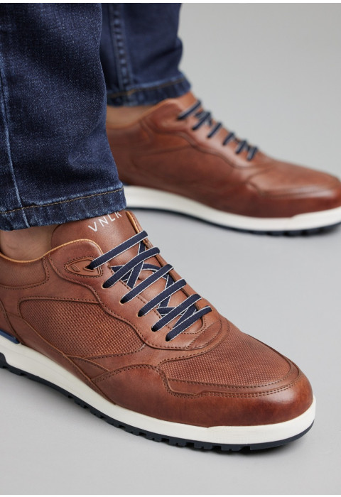 Ravello-Sneaker aus Glattleder in Hellcognac