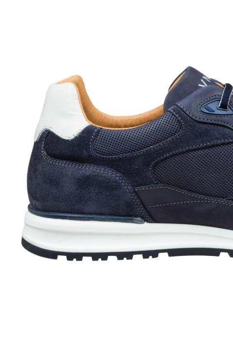 Marineblauer Ravello-Sneaker aus Nubukleder