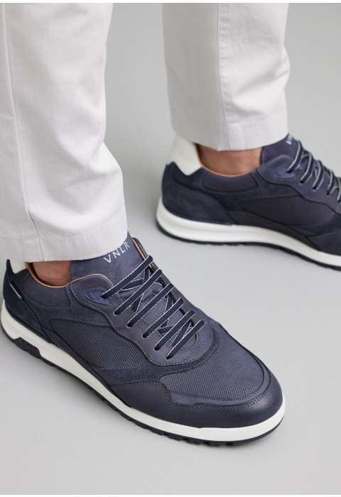 Marineblauer Ravello-Sneaker aus Nubukleder