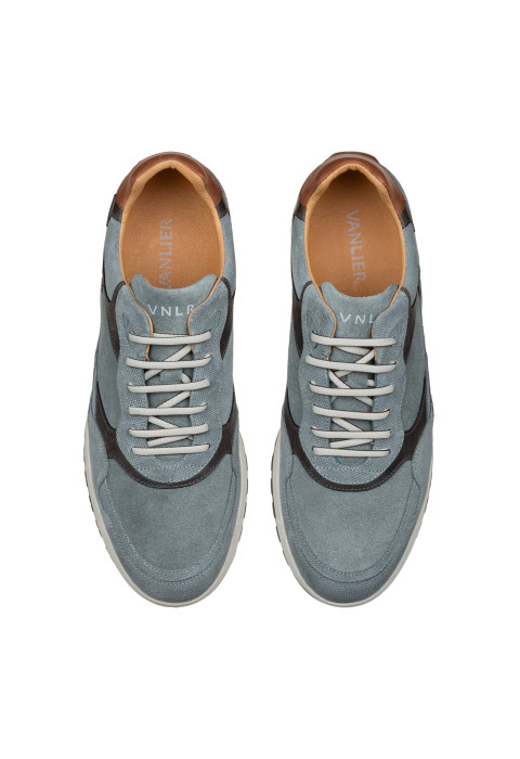 Graublauer Ravello-Sneaker aus Wildleder
