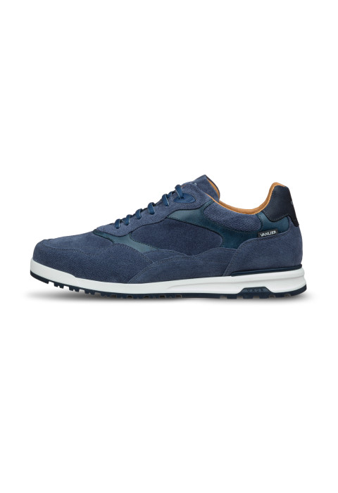 Metallicblauer Ravello-Sneaker aus Wildleder