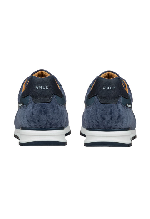 Metallicblauer Ravello-Sneaker aus Wildleder