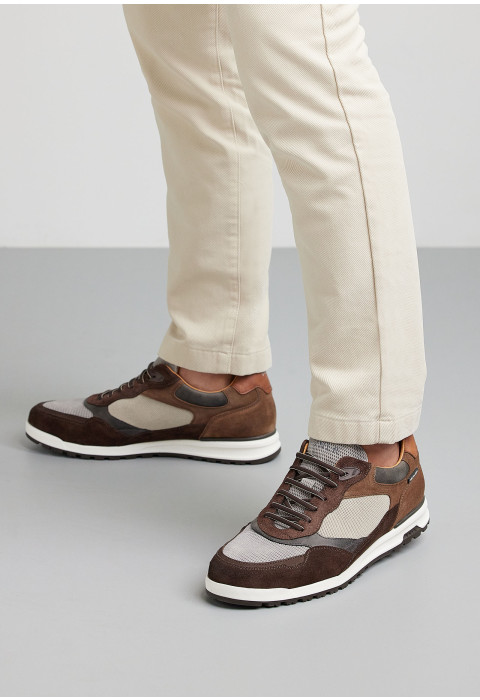 Dunkel Braun Kombi-Sneaker Ravello