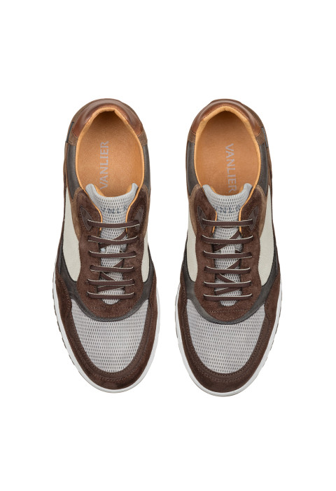 Dunkel Braun Kombi-Sneaker Ravello