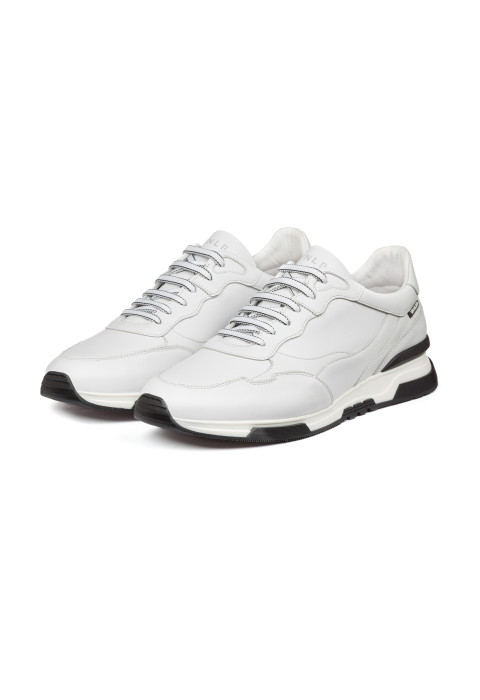 Weiß Glattleder-Sneaker Romeo