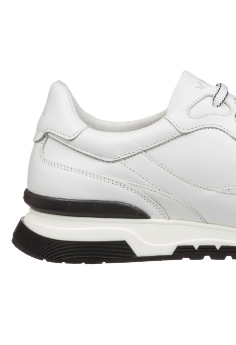 Weiß Glattleder-Sneaker Romeo