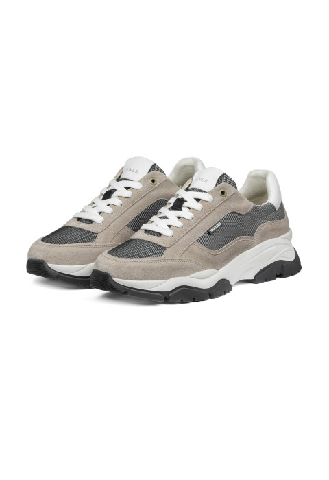 Taupefarbener Raptor-Sneaker aus Veloursleder