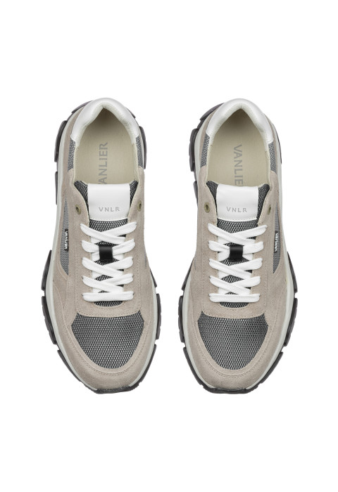 Taupefarbener Raptor-Sneaker aus Veloursleder