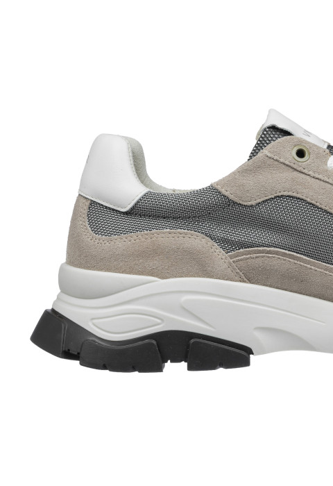 Taupefarbener Raptor-Sneaker aus Veloursleder